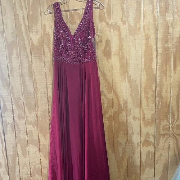 Red Sherri hill size 8 pageant prom evening gown - Picture 3 of 5